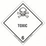 Class 6 TOXIC, POISON INHALATION & INFECTIOUS SUBSTANCES, 4″ x 4″ Vinyl Labels. Roll of 250 pcs. 8V073
