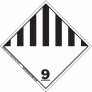 Class 9 Miscelleanous Hazardous Materials, 4″ x 4″ Vinyl Labels. Roll of 250 pcs. 6R726
