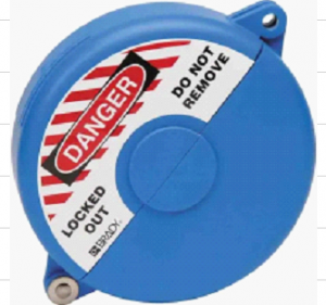 IBDFB-12 Gate Valve Lockout for Ø 2 1/2″ to Ø 5″ Blue