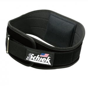 Schiek 4 3/4″ Lumbar Back Support has a rib & Hip contour and one way velcro closure Black 4004