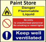 SPACE IDENTIFICATION SIGN, PAINT STORE #3126 300X300MM, RIGID PVC, 12″ x 12″ 3126MM