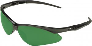 Jackson Safety 3004761 Nemesis Cutting Safety Glasses Black Frame/IRUV 5.0 Shade Green Lens (19860)