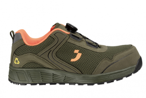 ECOLBI S1P LOW TLS Knob. Composite Safety Toe Shoes Anti-Puncture textile plate mid-sole. SRC.ESD.HRO. Khaki-Orange Navy-Blue