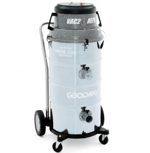 Industrial Vacuum, HEPA, Wet-Dry, Heavy Duty w/Twin Motors • VAC-2-HEPA [WD-150H]