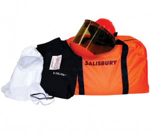 Salisbury SK8M 8 Cal/cm2 Arc Flash Protection Clothing Kit With Flash Coat & Bib Overall
