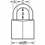 MASTER LOCK 120D SOLID BODY PADLOCK