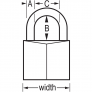 MASTER LOCK 132DCM SOLID BODY PADLOCK