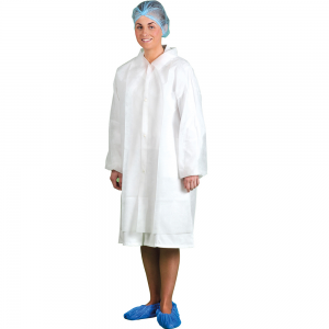 PORTWEST D118WHRXL PP DISPOSABLE VISITOR COAT, WHITE, XL (200PCS/PKT)