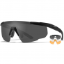 WILEY X 308 GREY + CLEAR + LIGHT RUST SABER ADVANCE SAFETY EYEWEAR