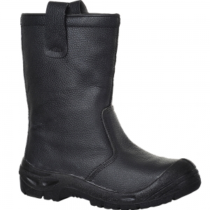 PORTWEST FW29 STEELITE RIGGER BOOT SCUFF CAP S3 CI, BLACK