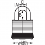 MASTER LOCK 3MKRED PADLOCKS