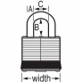 MASTER LOCK 3WHT PADLOCKS