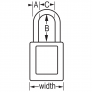 MASTER LOCK 406KABLU ZENEX SAFETY PADLOCKS