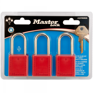 MASTER LOCK 410TRIRED ZENEX SAFETY PADLOCKS