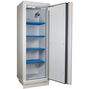 ECOSAFE 794+LIA4 SAFETY CABINET 90 MIN LITHIUM BATTERIES HIGHT 1 DOOR WITH 1 FIRE EXTINGUISHER EX100LI + 4 SHELVES E48LI