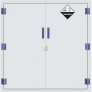 PPESAFETY 808002 PP ACID/CORROSIVE SAFETY CABINET 12 GAL