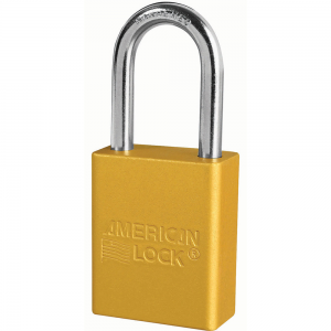 MASTER LOCK A1166YLW ANODIZED ALUMINUM SAFETY PADLOCKS