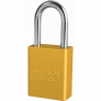 MASTER LOCK A1166YLW ANODIZED ALUMINUM SAFETY PADLOCKS