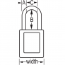 MASTER LOCK S33LTBLK GLOBAL ZENEX SNAP LOCK SAFETY PADLOCK KEYED DIFFERENT, EXTRA LENGTH SHACKLE