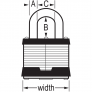 MASTER LOCK 1DCOM LAMINATED PADLOCK