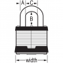 MASTER LOCK 1LF LAMINATED PADLOCK