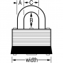 MASTER LOCK 22KA LAMINATED PADLOCK