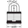MASTER LOCK 25 LAMINATED PADLOCK