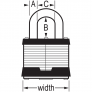 MASTER LOCK 25KALJ LAMINATED PADLOCK