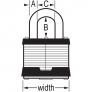 MASTER LOCK 31KA LAMINATED PADLOCK