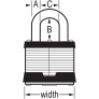 MASTER LOCK 3DCOM LAMINATED PADLOCK