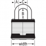 MASTER LOCK 3KALH LAMINATED PADLOCK